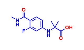 2-((3-Fluoro-4-(methylcarbamoyl)phenyl)amino)-2-methylpropanoic acid